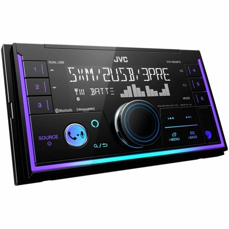 Jvc Double DIN AM/FM Radio Stereo USB Bluetooth Digital Media Receiver - Black KWX855BTS